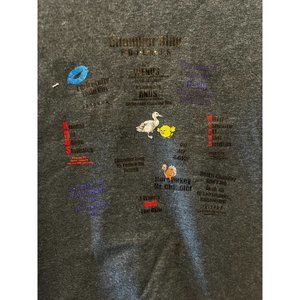 Vintage Matthew Perry Chandler Bing "Friends" T-Shirt Women's L Gildan Gray